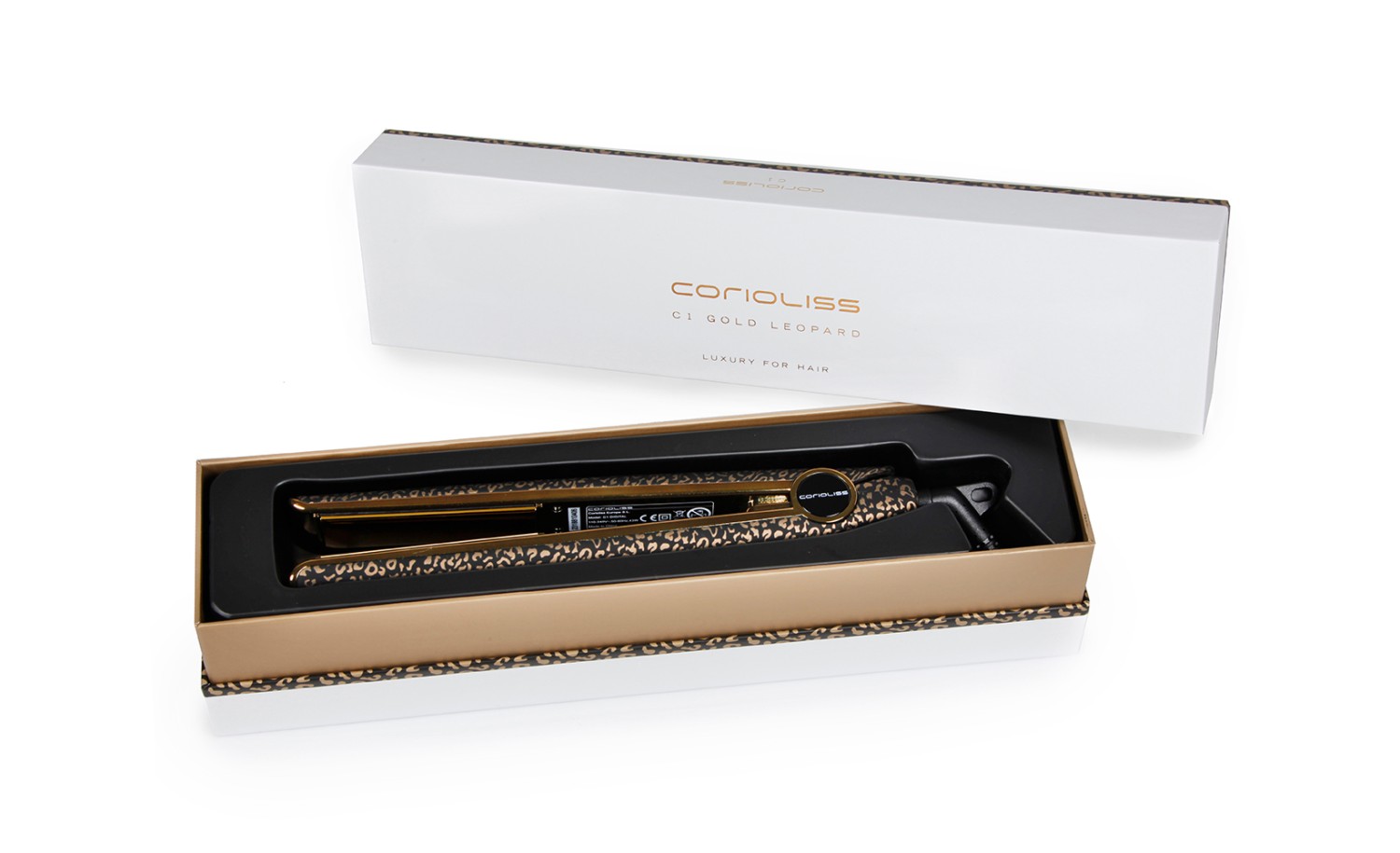 Plancha de Pelo C1 Leopard Gold Soft Touch| Tienda Corioliss® Oficial